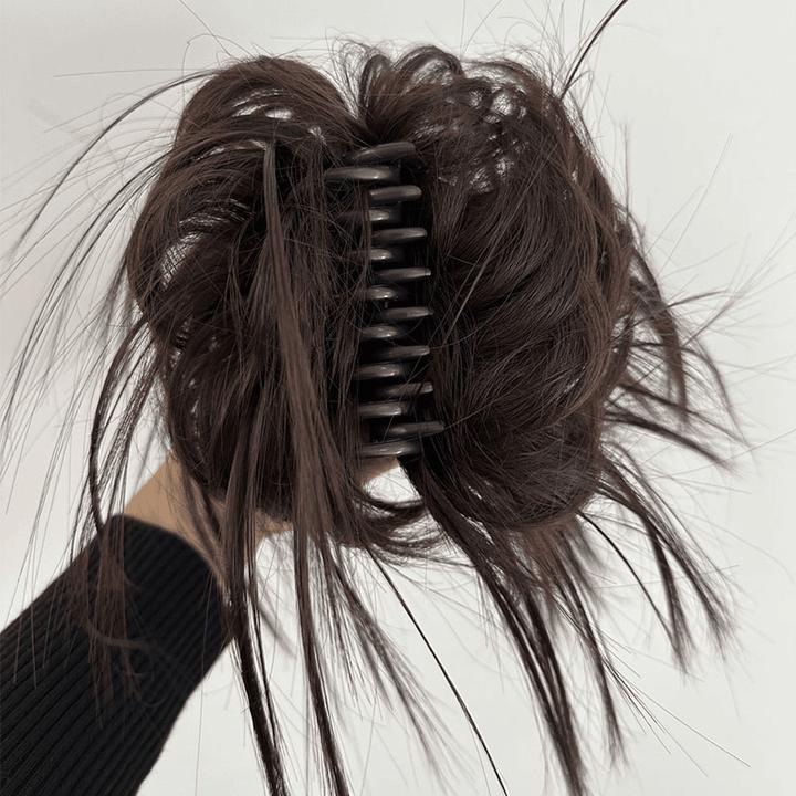 抓夹式柔顺新款鸡窝头抓夹柔顺丸子头辣妹凌乱发包女懒人鸡毛抓夹