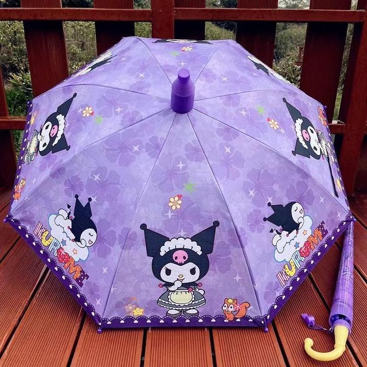 热销库洛米儿童雨伞幼儿园小学生晴雨两用自动可爱卡通小公主雨伞