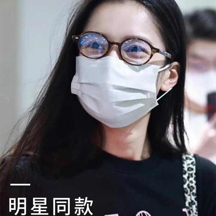 张婧仪同款黑框眼镜女近视可配高度数超轻椭圆小框玳瑁眼睛镜架