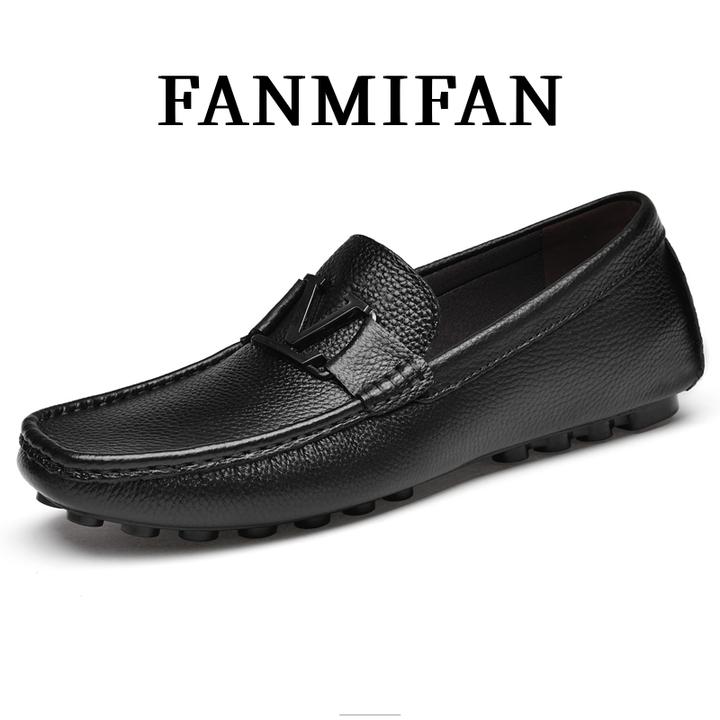 FANMIFAN/梵米凡大小码36-47手工缝制男士小牛皮软底商务休闲皮鞋