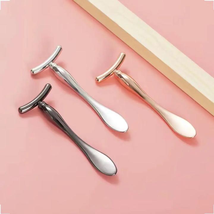 吉祥草 T型面霜挑棒眼霜按摩棒化妆品挖取勺面部眼部美容脸部护肤