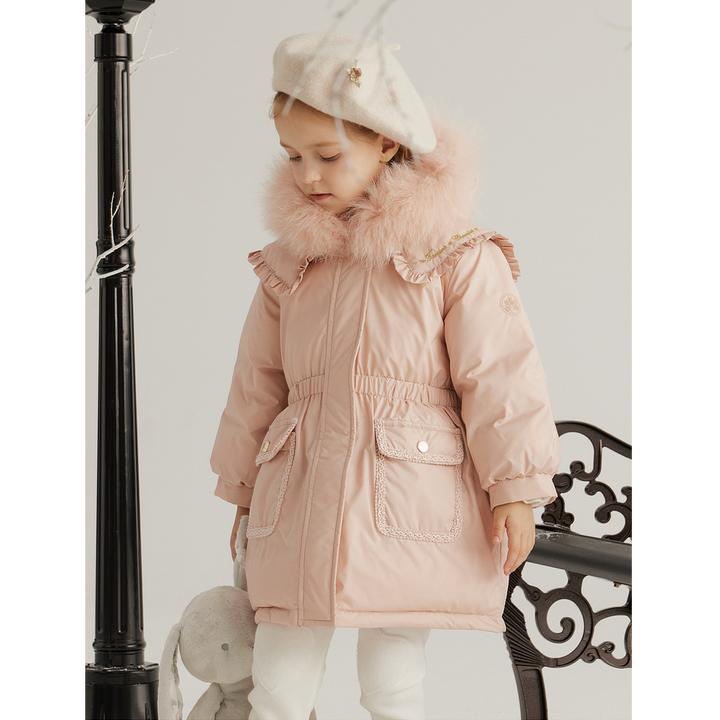 TC法国巧克力童装24新品秋冬女童连帽冬季鹅绒羽绒服CIJDE4T41T