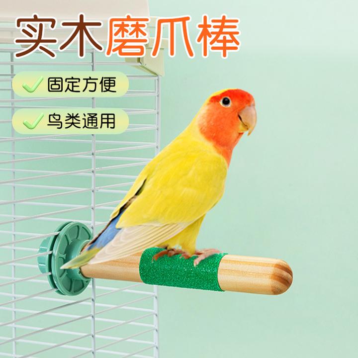【宠大条】 鸟站杆鹦鹉磨爪棒磨砂鸟用站杆站棍鹦鹉站架磨甲器磨嘴