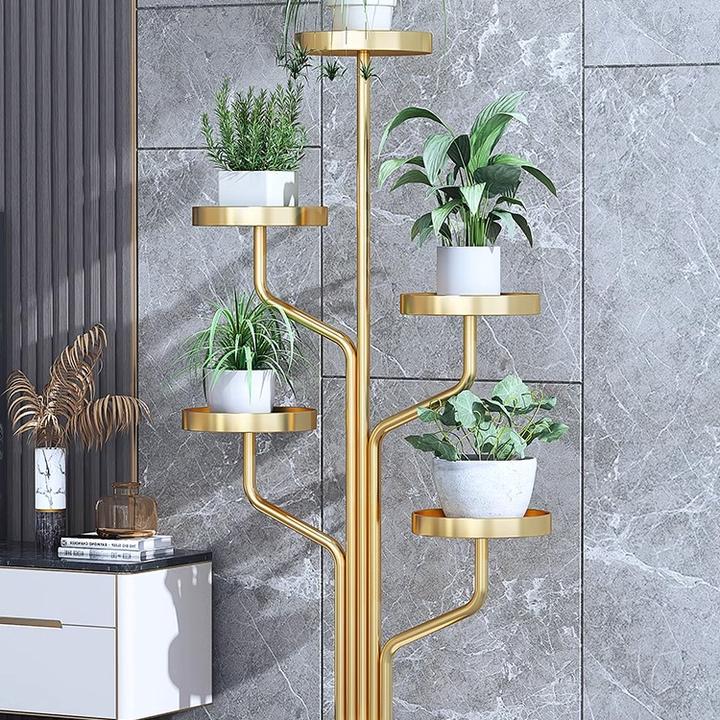 花架子客厅落地式置物架阳台简约现代花盆架铁艺花架子阳台置物架