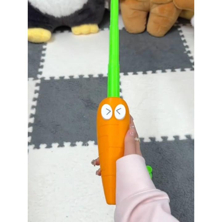 网红胡萝卜变形3D打印伸缩剑重力解压萝卜刀创意伸缩生日礼物爆款