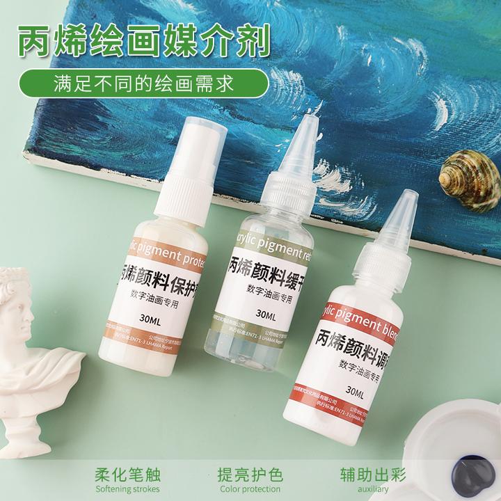DIY数字油画丙烯颜料调和剂丙烯颜料保护剂丙烯缓干剂绘画材料