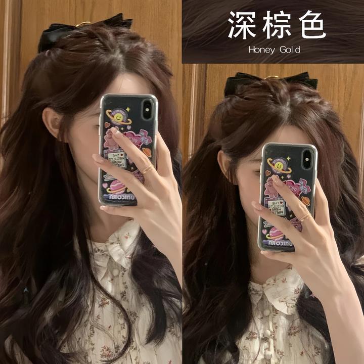 OKSC深棕色流行色染发膏学生自己在家染免漂不伤发官方正品植物纯