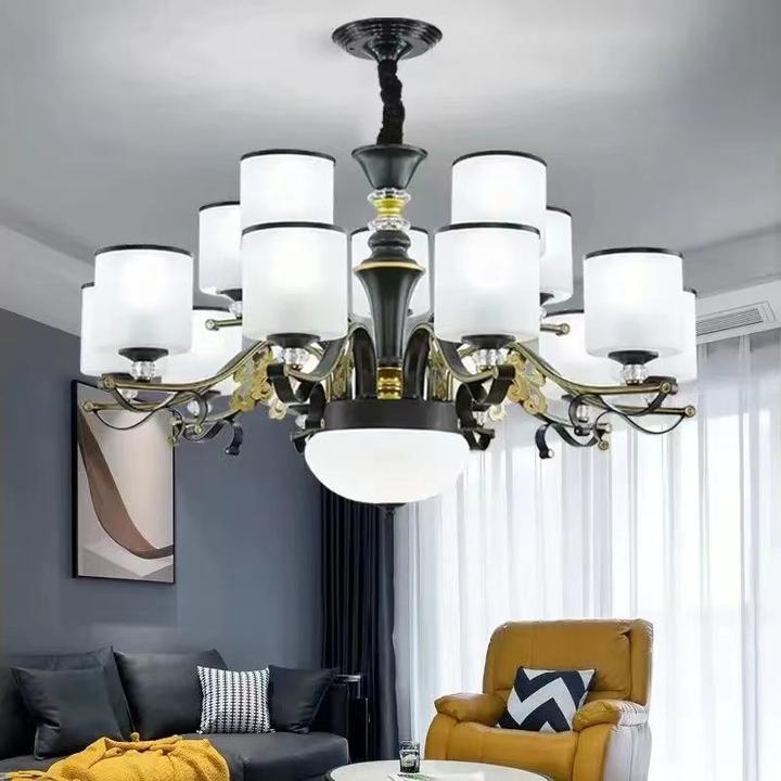 2024新款家用欧式客厅吊灯现代餐厅灯大气高档北欧套餐组合 LED灯