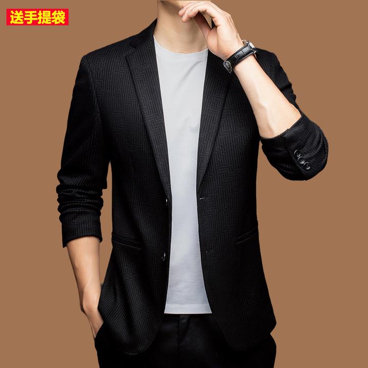 【专柜正品】国际大牌男装西服上装秋冬款中青年休闲小西装针织外套