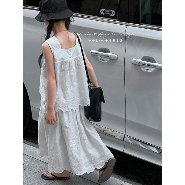 K24070韩国童装女童夏季套装儿童背心两件套2025夏装新款衣服夏装