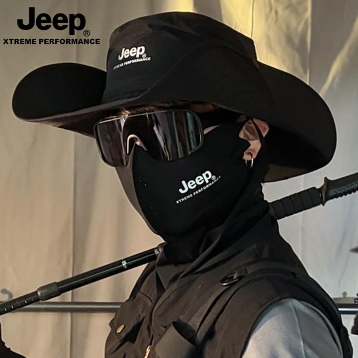 JEEP/吉普防晒面罩夏季面基尼全脸遮阳脸罩男女户外透气护颈口罩