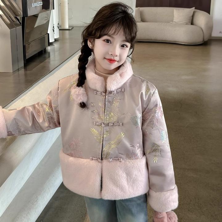 女童棉服冬装新中式唐装拜年服儿童衣服小公主新年国风过年汉服潮