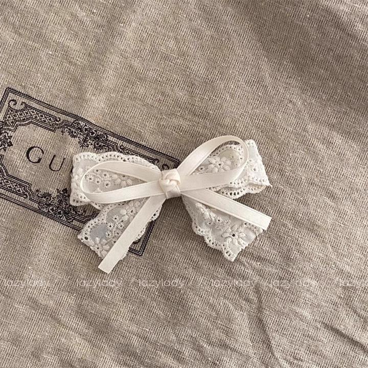 法式芭蕾风蝴蝶结发夹头饰少女甜美可爱侧边刘海夹后脑勺发饰边夹