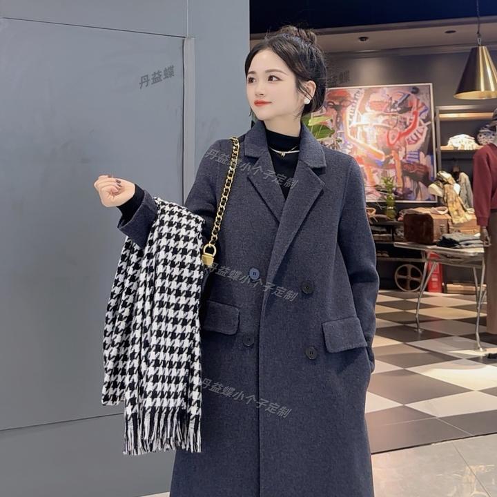 小个子轻奢中长款显瘦气质韩版双面呢羊毛大衣2216