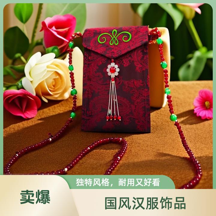 Gaoao手作国风汉服百搭饰品独特绣花精美提花图腾东方美学单品MZ