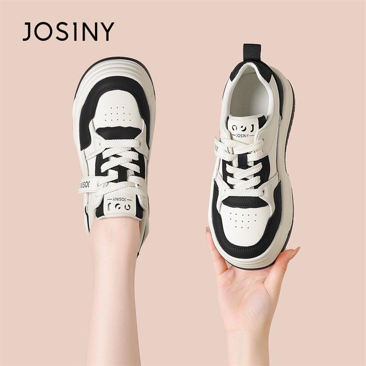 卓诗尼运动板鞋小白鞋女百搭秋季2025新款潮流时尚厚底休闲板鞋女