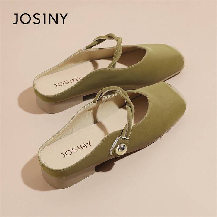 卓诗尼气质百搭包头拖2025夏新款软底复古气质仙女风低跟玛丽珍鞋