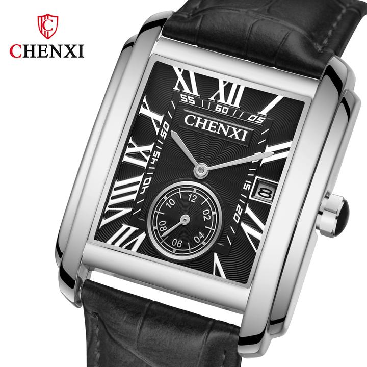 男女同款长方形多功能全自动手表男款帅气运动手表防水夜光石英表