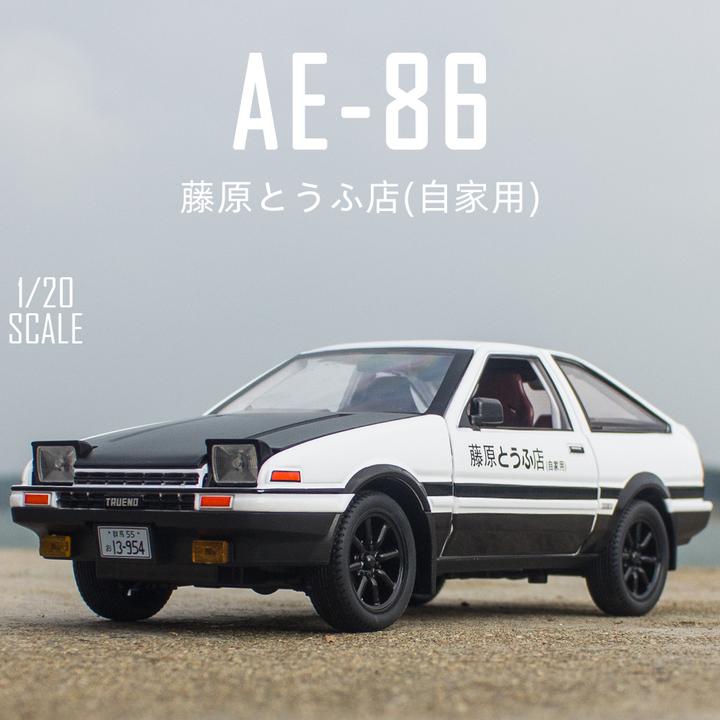 建元1:24丰田卡罗拉AE86仿真合金模型汽车模型玩具摆件声光回力车