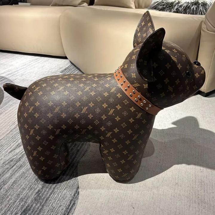 轻奢款法斗狗动物凳子玄关摆件换鞋凳儿童椅子椅客厅网红小凳子