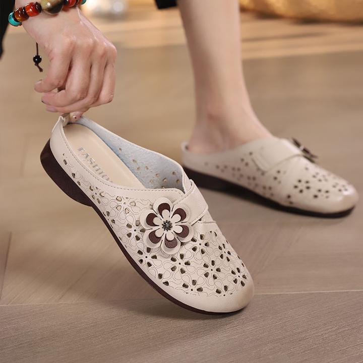 妈妈凉鞋50-60岁软底防滑夏季中老年鞋60-70妈妈鞋包头半拖鞋外穿