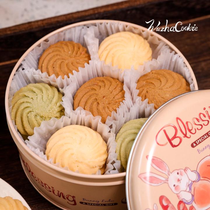 武吒曲奇香港烘焙名师手作口味混搭三色小花0防腐剂送礼必备