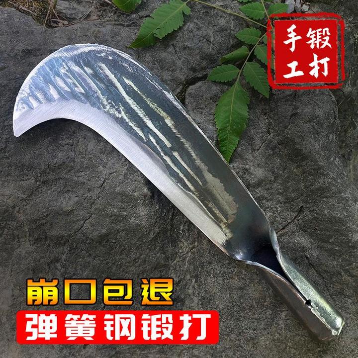 纯手工锻打弹簧钢砍柴刀户外砍山刀劈柴砍树专用刀