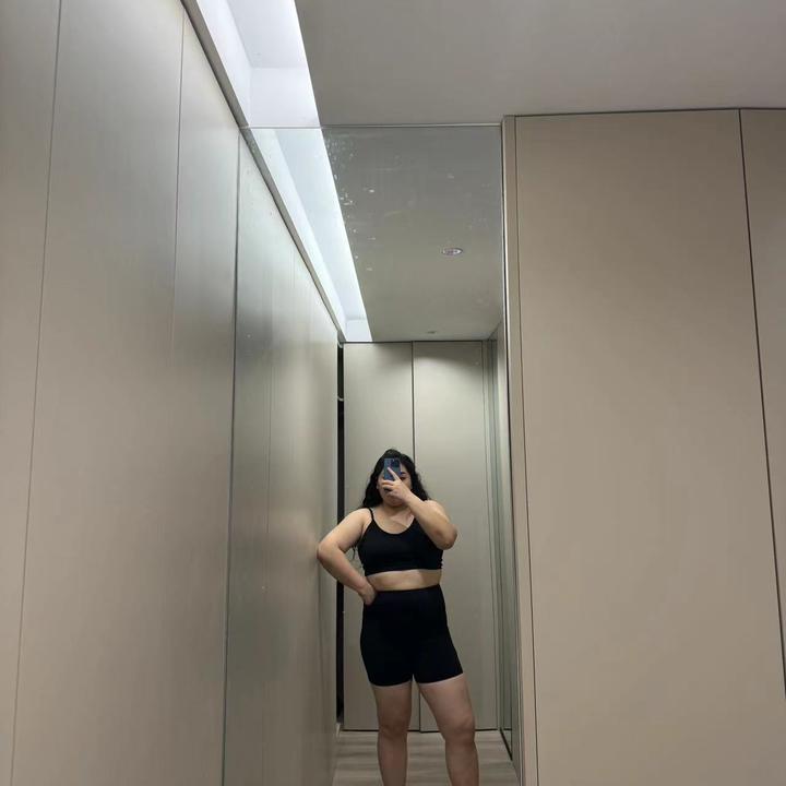 大码夏季速干高弹训练健身高腰三分裤KZ-33