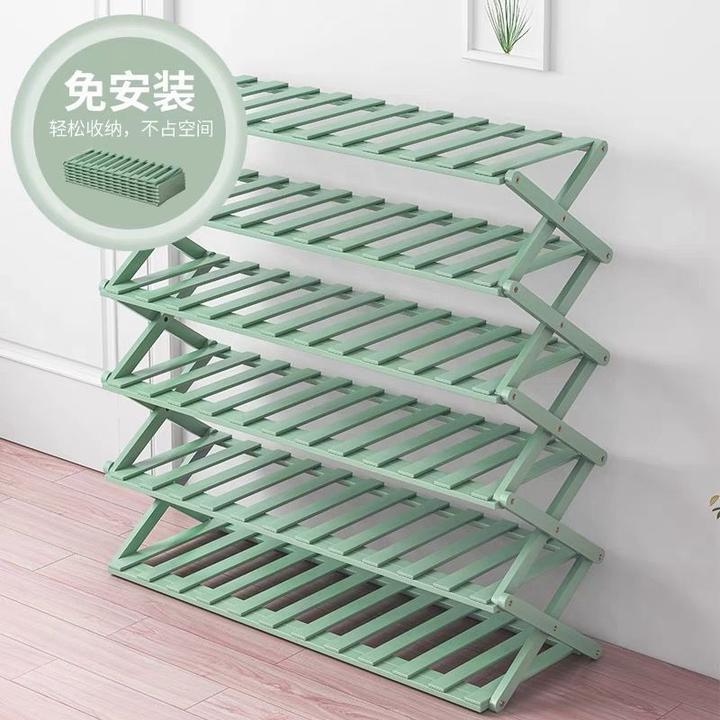 鞋架家用室内好看简易门口卧室宿舍收纳神器可折叠免安装楠竹鞋柜