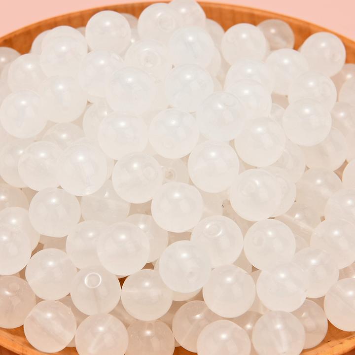 10mm古风清新玉髓圆珠琉璃散珠diy流苏手链串珠半成品配件材料