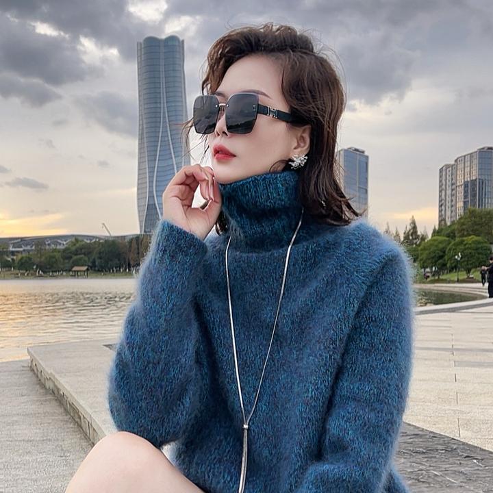 王菲款高领羊绒打底衫（澳洲进口Tasmanian纱线)100拉绒 六股花纱