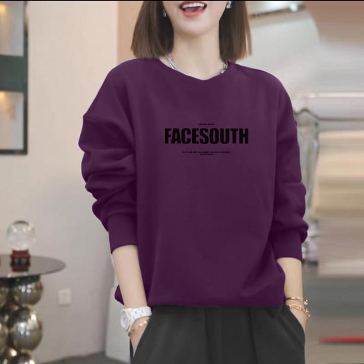 春日出行短款圆领卫衣女款2025加绒新款爆款秋冬款宽松长袖卫衣