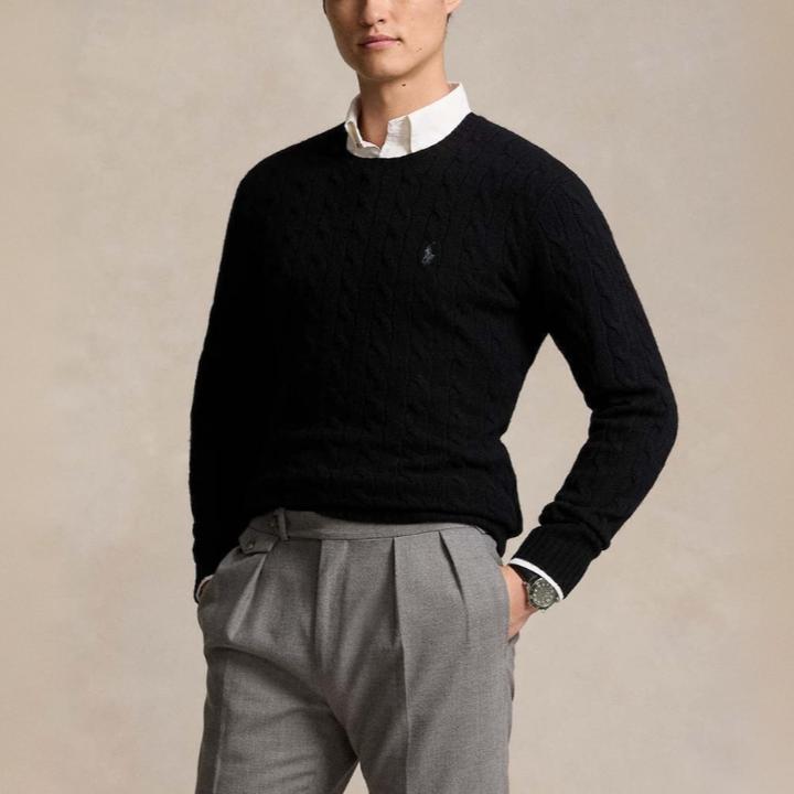 POLO RALPH LAUREN拉夫劳伦羊毛羊绒绞花男女同款毛衣710876762