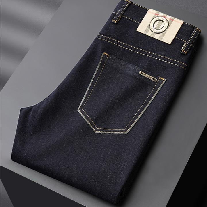 玛加西曼特2025新款春夏季蓝色男士牛仔裤小金标修身弹力休闲长裤