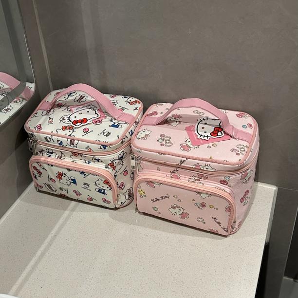 HelloKitty正版授权手提化妆包立体半定型多功能超化妆包女大容量