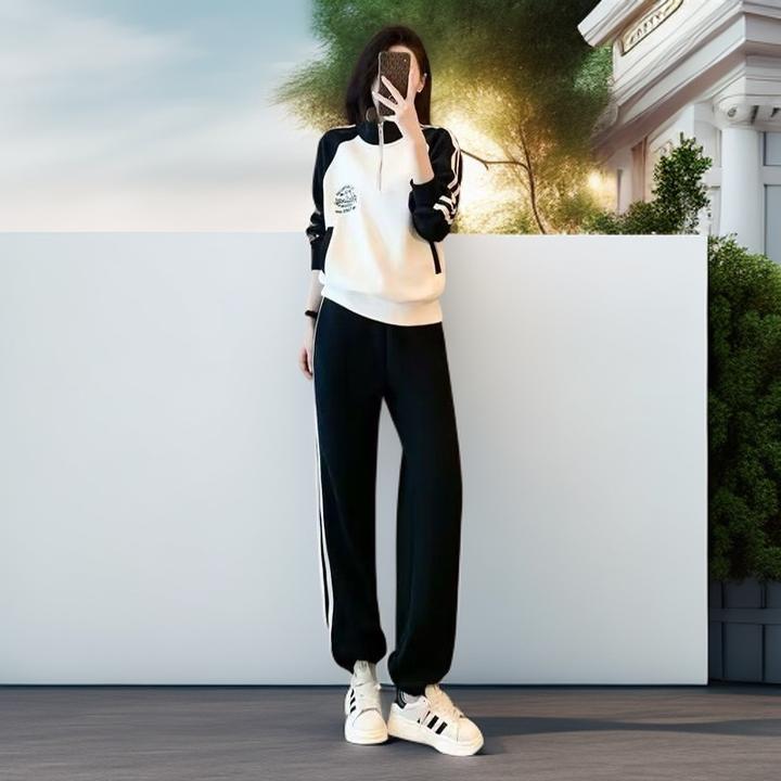 春秋新款运动套装女，洋气卫衣两件套，显瘦遮肉百搭潮流减龄