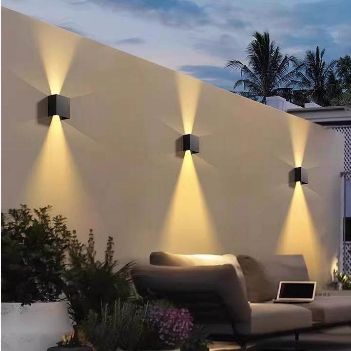 洗墙灯户外防水庭院壁灯太阳能花园墙壁灯别墅外墙围墙室外阳台灯