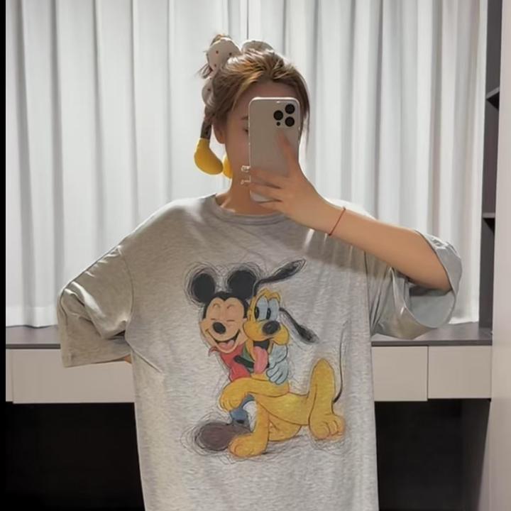 大码夏季莫代尔透气短袖卡通睡衣女款爆款2025新款睡裙20岁-45岁