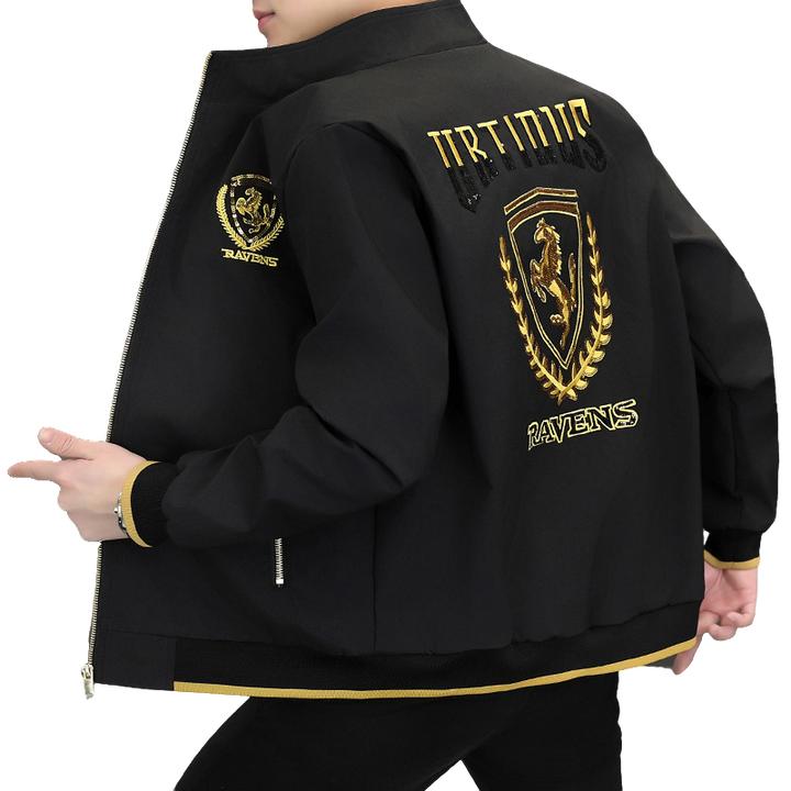 贾鲁萨加高端时尚春秋款欧版高端夹克男士潮流休闲棒球服刺绣上衣