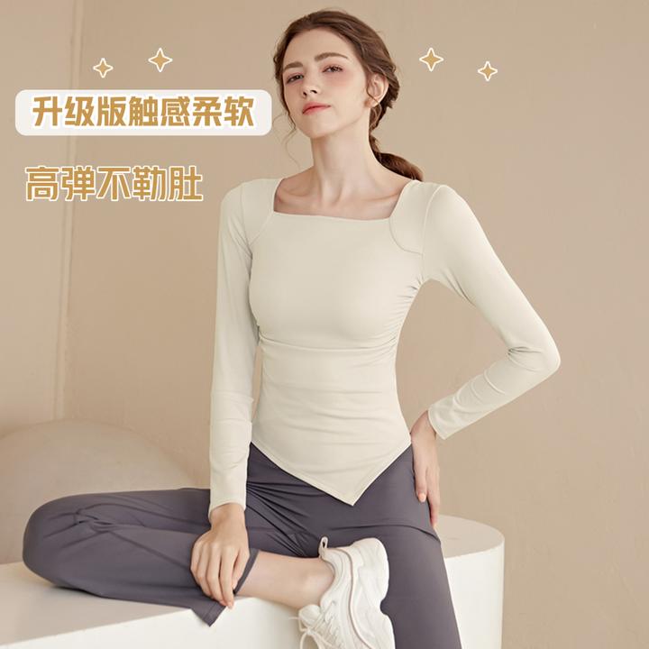 2025春季新款显瘦速干运动上衣健身服普拉提上衣修身瑜伽服女长袖