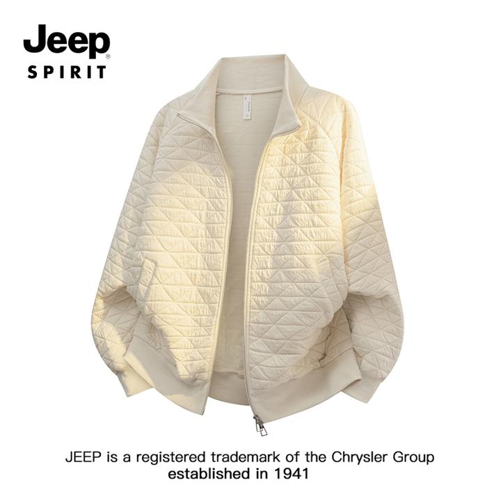 JEEPSPIRIT吉普开衫卫衣男士2025新款春秋季新款宽松休闲百搭外套