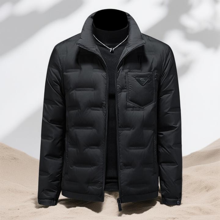 宾斯洛特时尚休闲男士潮流冬季新款白鸭绒翻领羽绒服男外套加厚潮