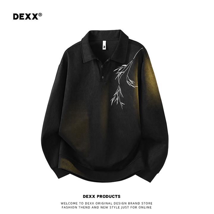 新中式潮牌男士卫衣休闲百搭翻领春秋季潮流新款宽松小众气质高级