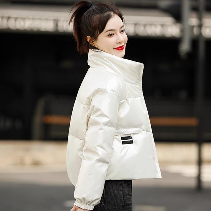 小个子羽绒服女短款立领2025年亮面免洗冬季显瘦显高羽绒洋气外套