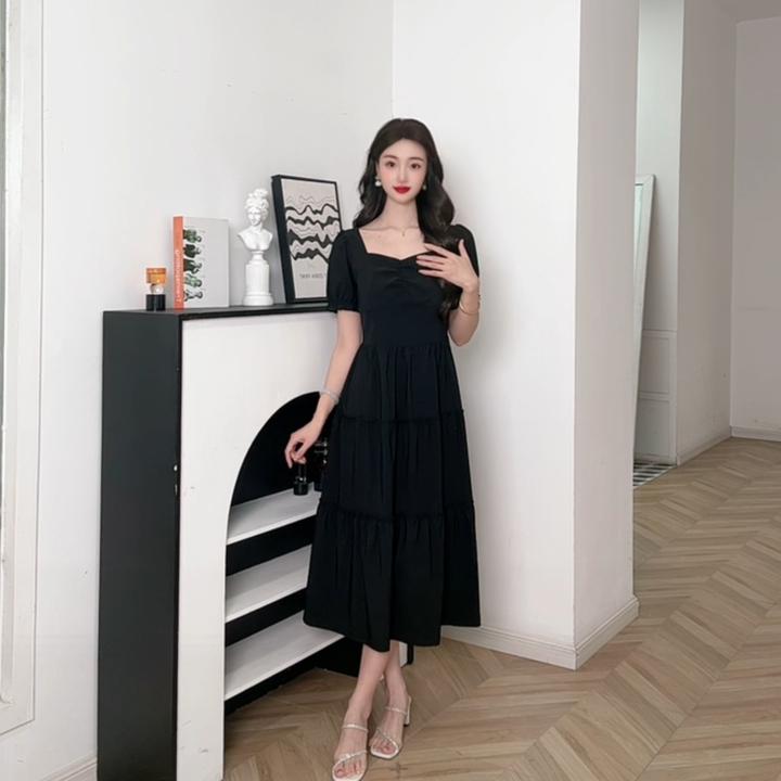 IEF/爱依服2025新款夏季冰感速干丝光棉显瘦赫本风连衣长裙