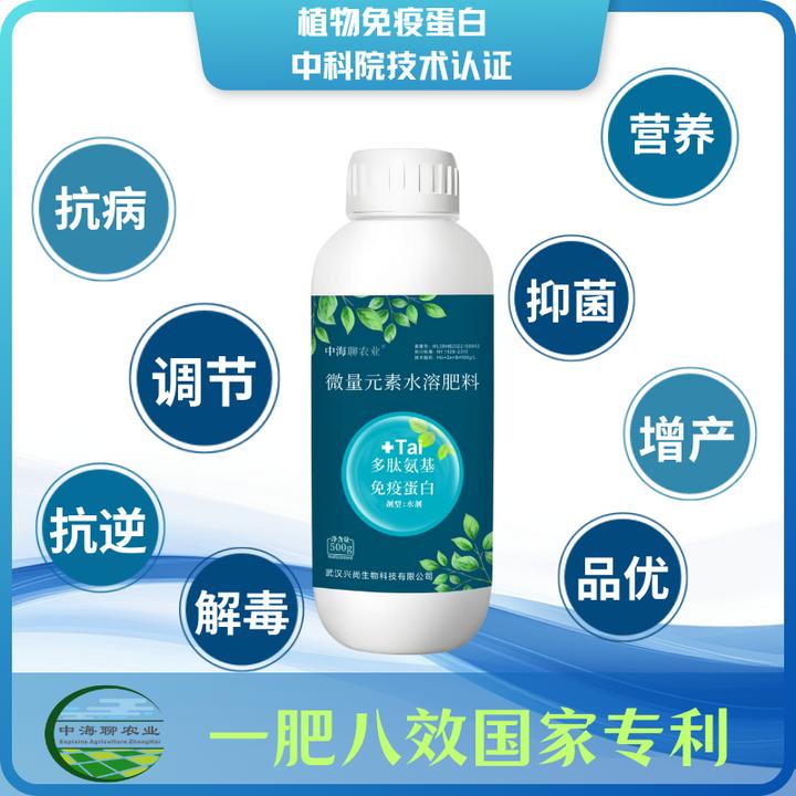 中海聊农业免疫蛋白多肽氨基酸水溶肥料抗逆解病营养增产适用广