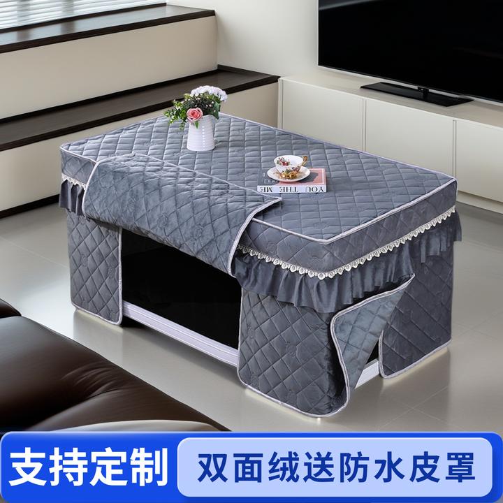 新款加绒长方形茶几罩套加厚电炉罩烤火被火炉罩烤火烤火桌布罩套