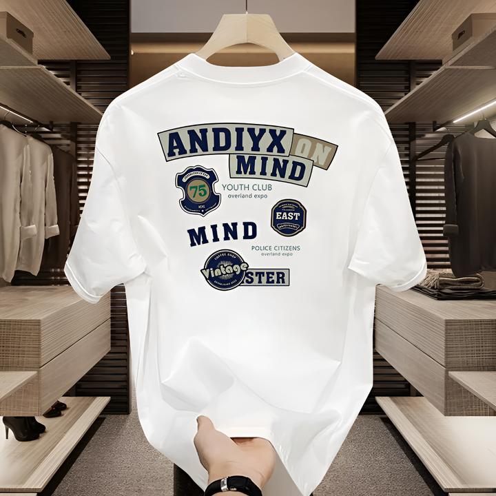 夏季纯棉t恤男轻奢半袖宽松上衣男士潮牌短恤网红百搭短袖男t恤