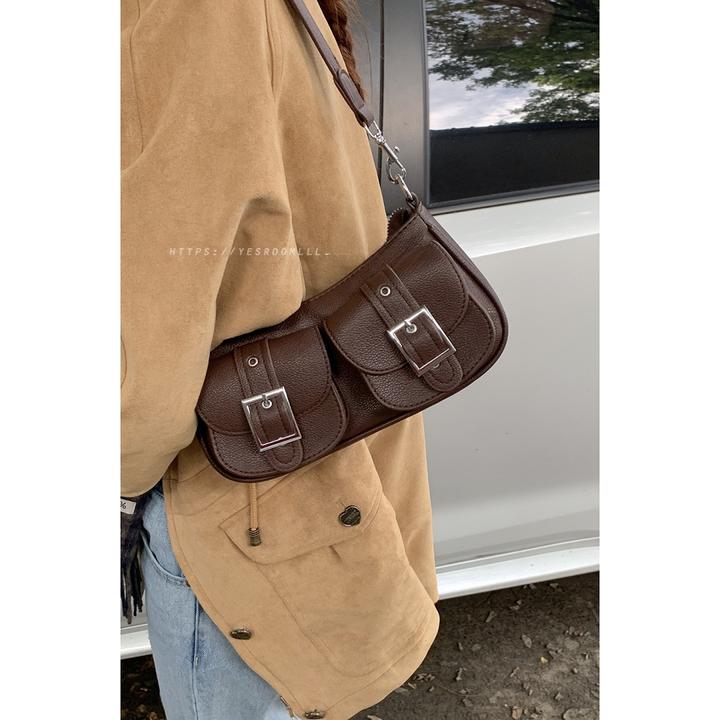 韩系小众腋下包包女款爆款2025新款秋冬复古时尚单肩包百搭通勤包