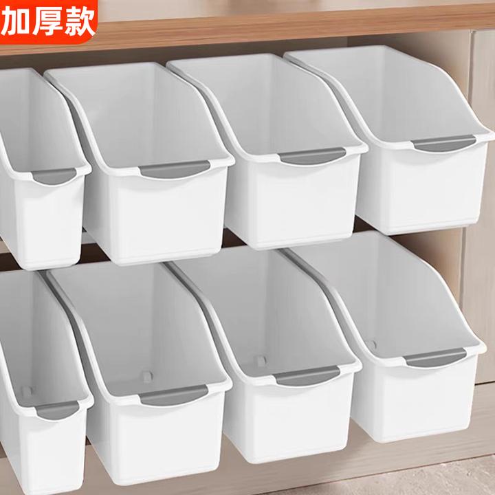 日本厨房收纳盒橱柜整理台面杂物储物盒带轮吊柜下水槽放调味料架